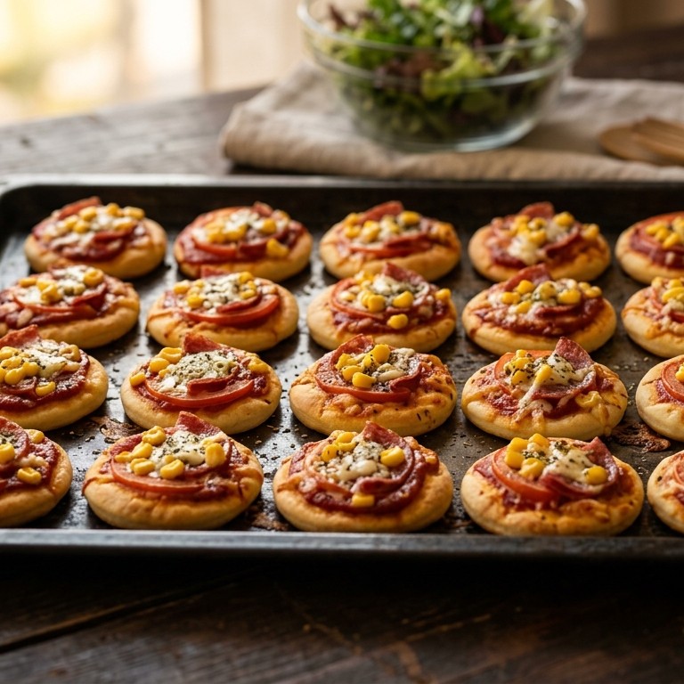 Mini salamipizza's voor buffet recept