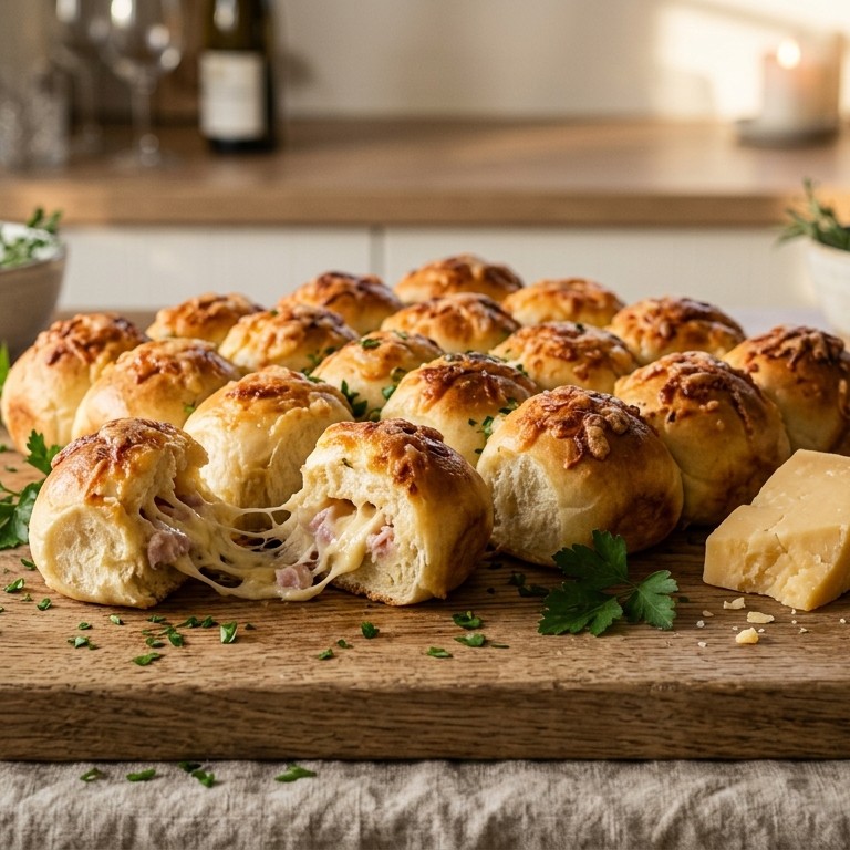 Minibroodjes met ham en kaas voor buffet recept