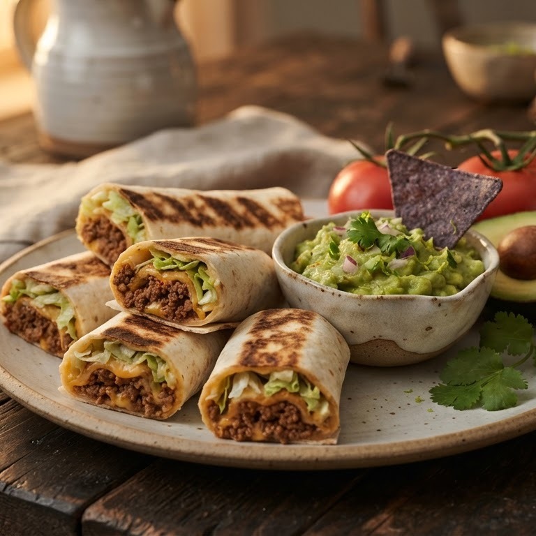 Miniburrito's met guacamole recept