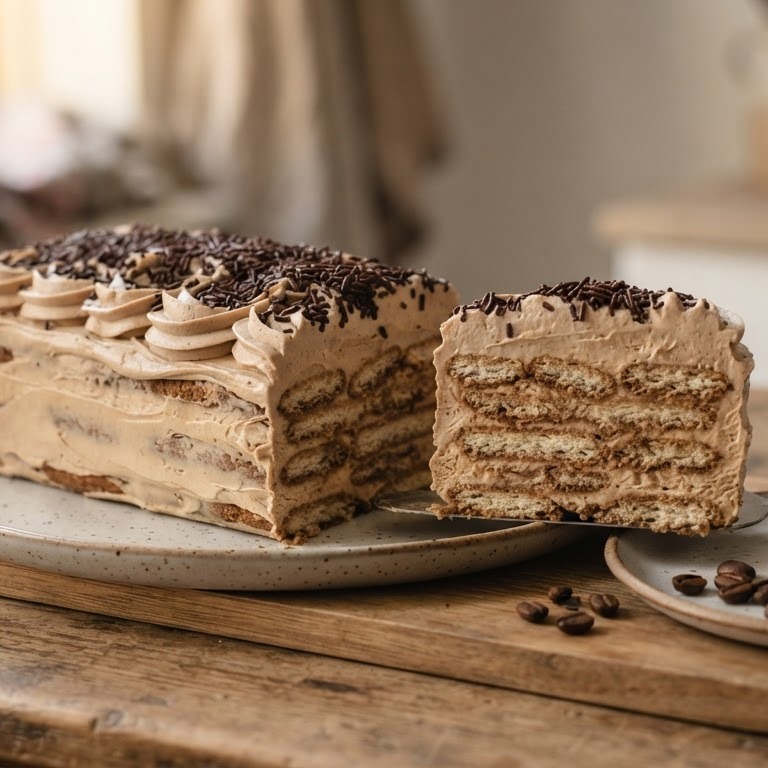Mocca biscuitcake recept
