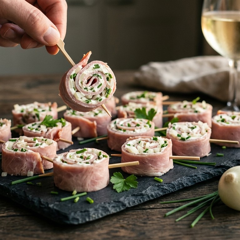 Mon Chou rolletjes met ham en ui recept