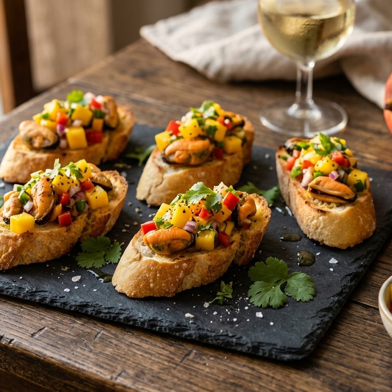 Mossel Crostini recept