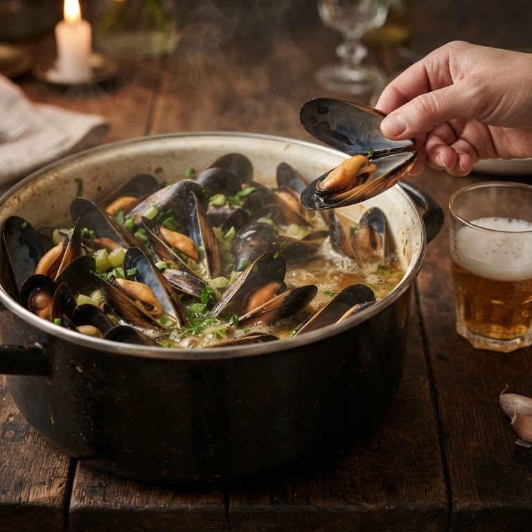 Mosselen in bier gekookt recept