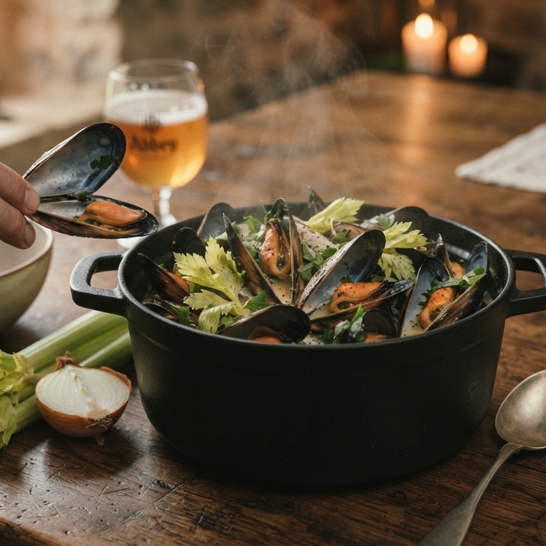 Mosselen met bier van Maredsous recept