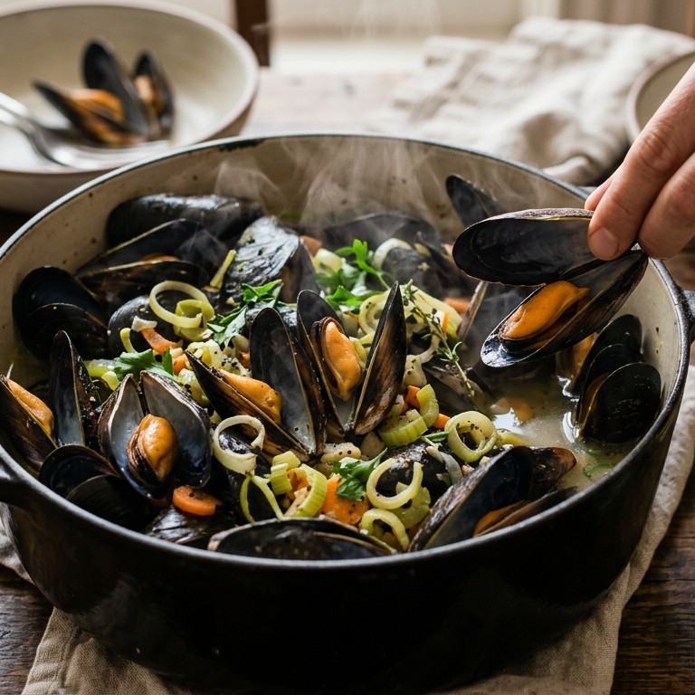Mosselen voor 4 personen recept