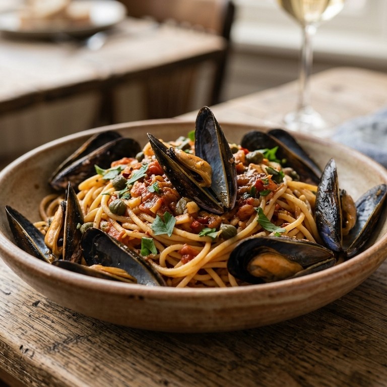 Mosselspaghetti recept