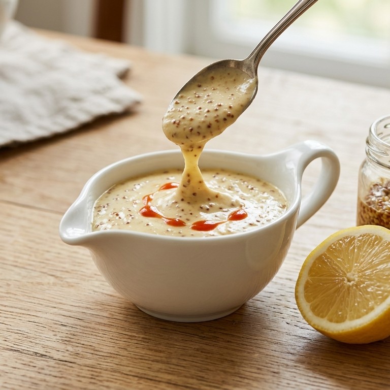 Mosterdsaus met tabasco en slagroom recept