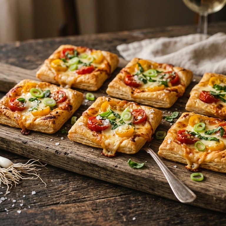 Mozzarellataartjes met tomaatjes recept