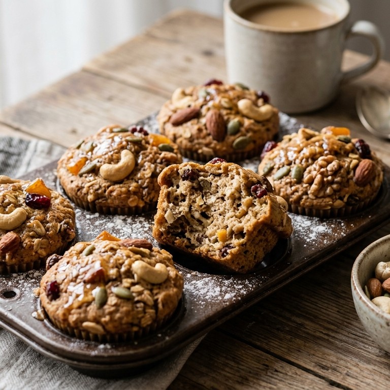 Muesli-cakemuffins recept