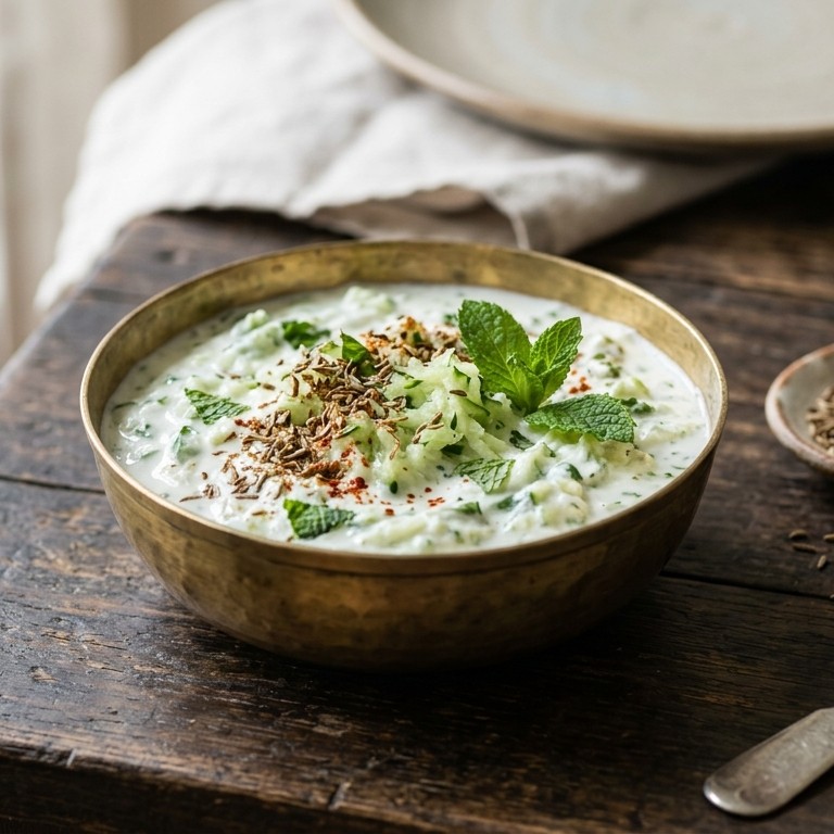 Munt-Komkommer Raita recept