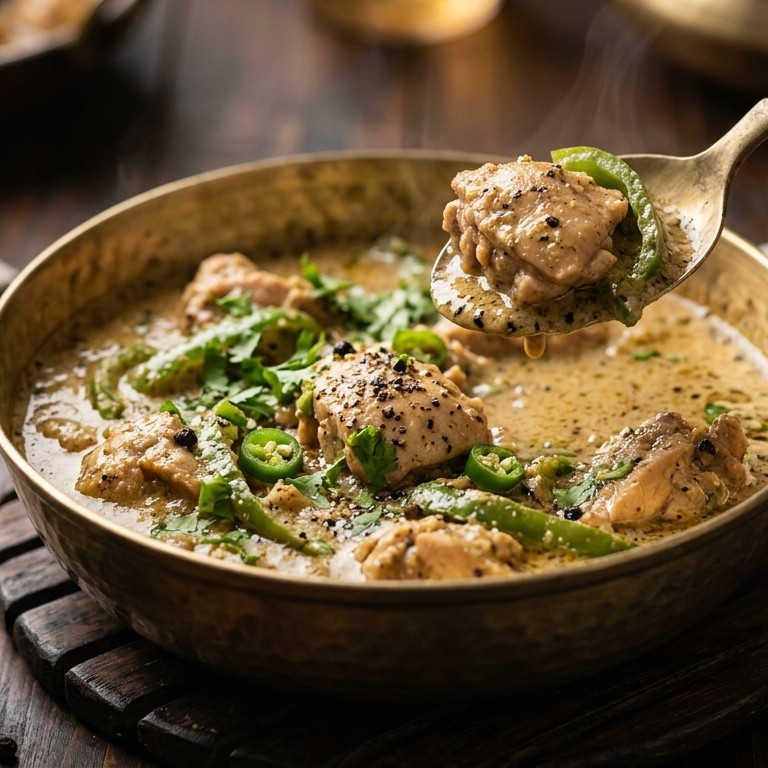 Murgh kali mirch (pittige paprikakip) recept