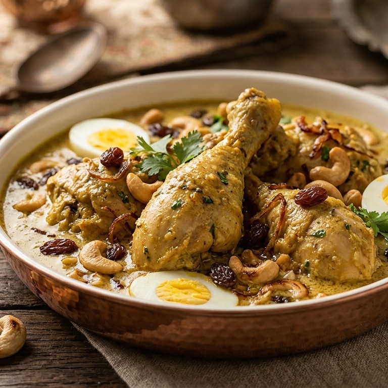 Murgh nawabi (Hyderabadi kip) recept