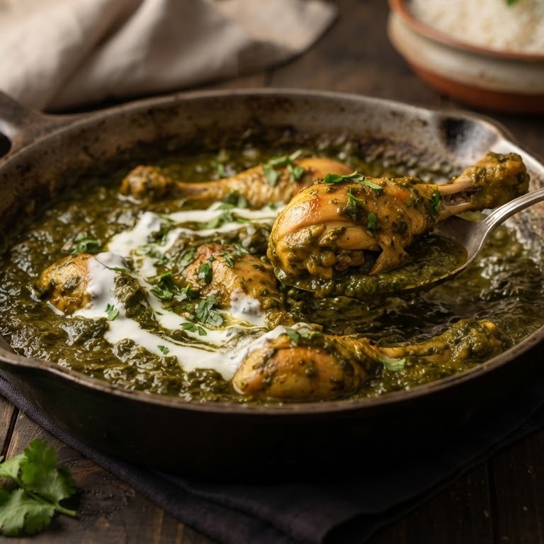 Murghi aur palak recept