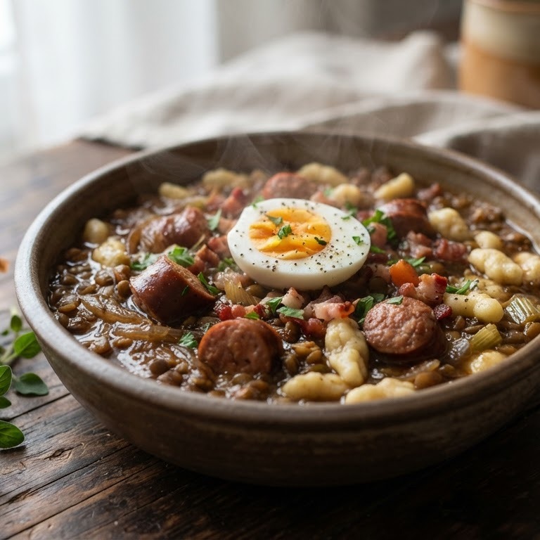 Musjes met linzen recept