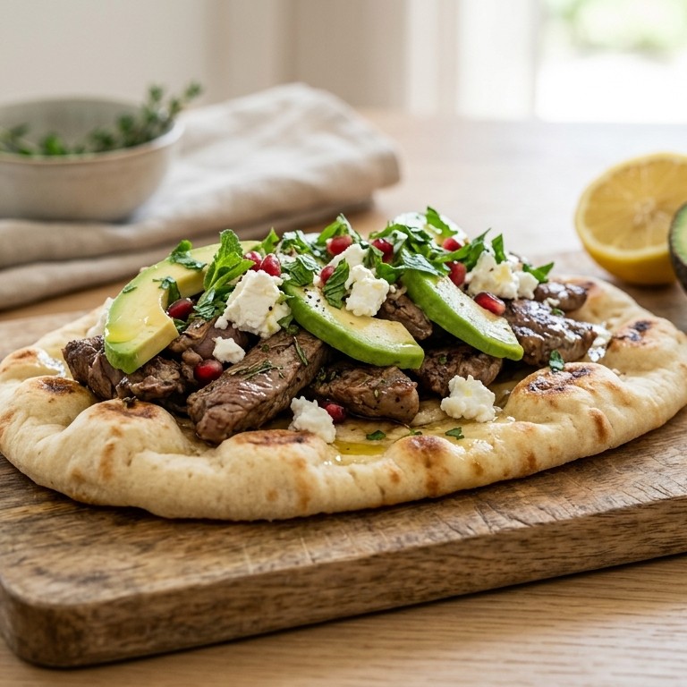 Naanbrood met lamslapjes recept