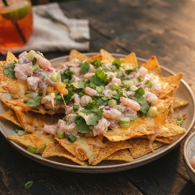 Nacho's met garnalensalade recept