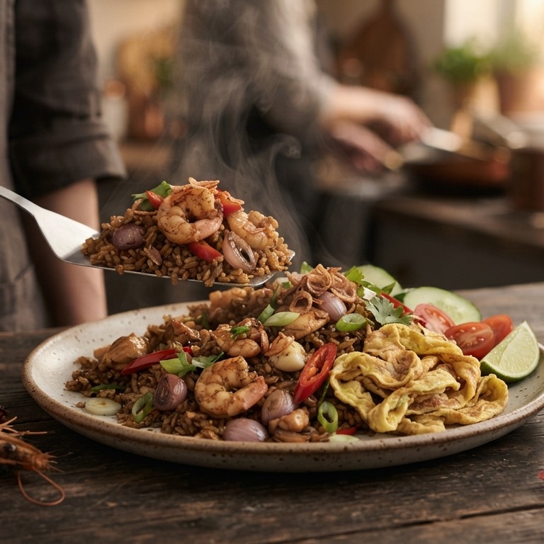 Nasi goreng Jawa  (nasi goreng op Javaanse wijze) recept