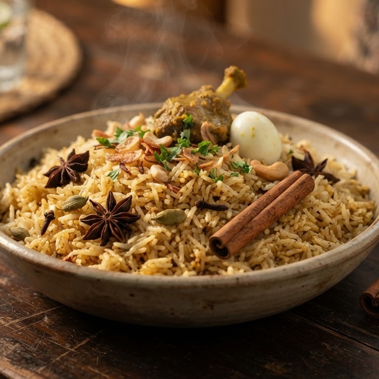 Nasi Kebuli ( gebakken rijst met bouillon) recept