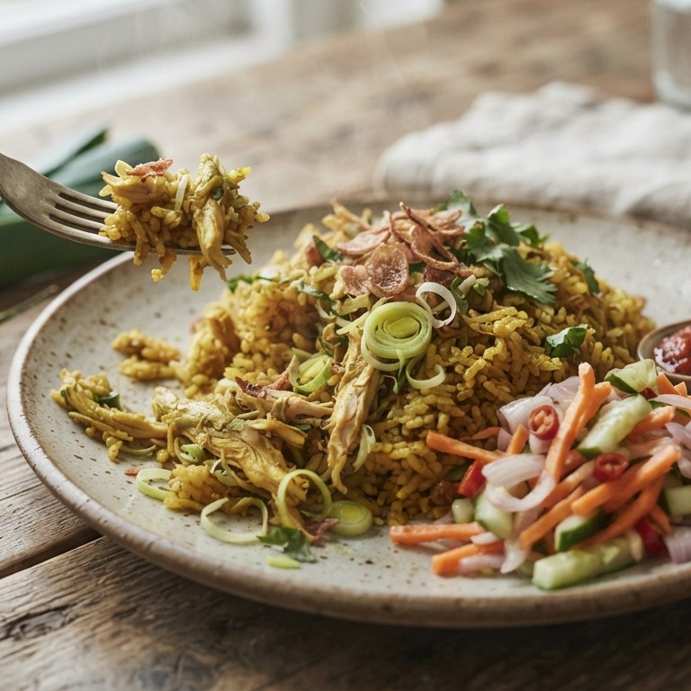 Nasi met kip recept