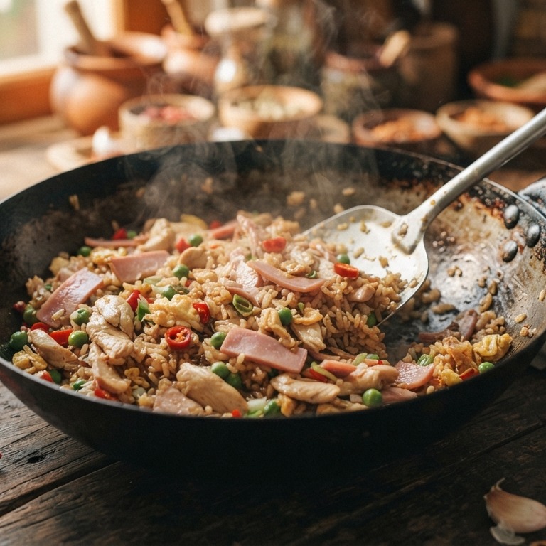 Nasi met restjes vleeswaren recept