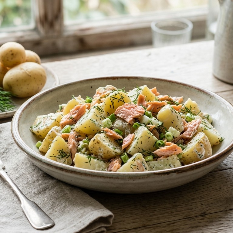 Nieuwe aardappelen met zalm en dille recept