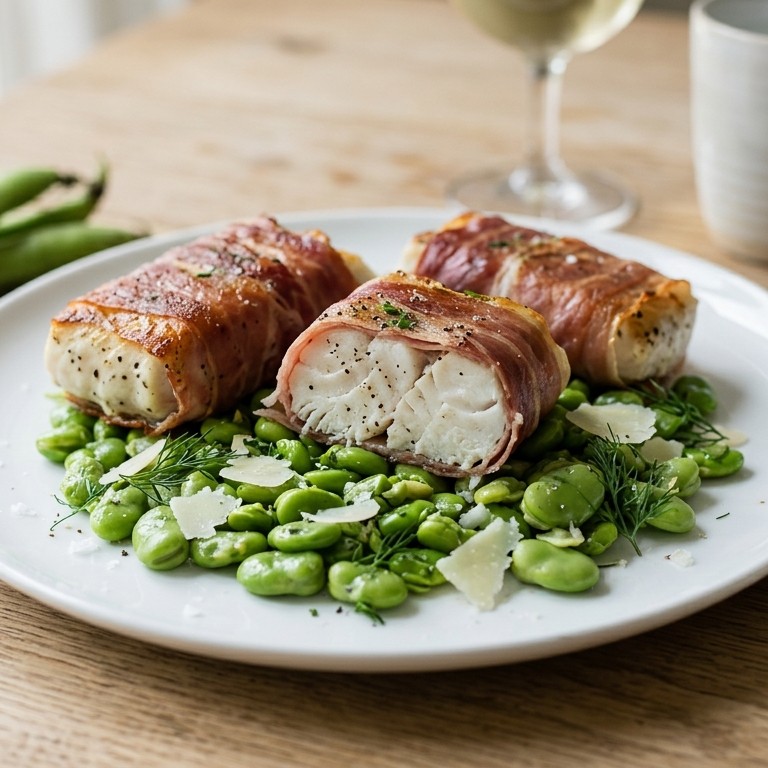 Nijlbaars in ham met tuinbonen recept