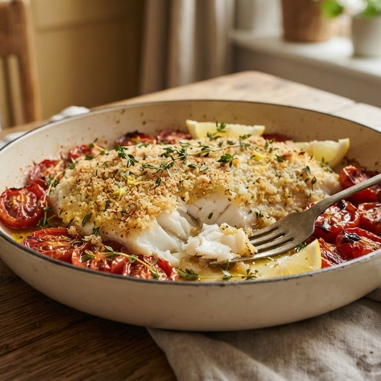 Nijlbaars met kaas en kruidenkorst uit de oven recept