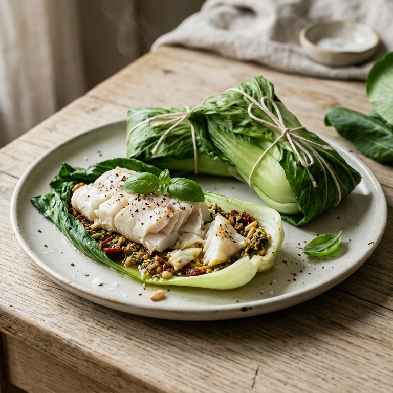 Nijlbaarspakjes met pesto recept