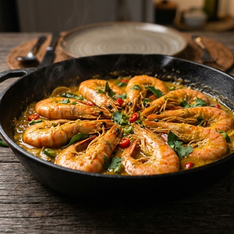 Oedang sangar bandang (pittig gekruide garnalen) recept