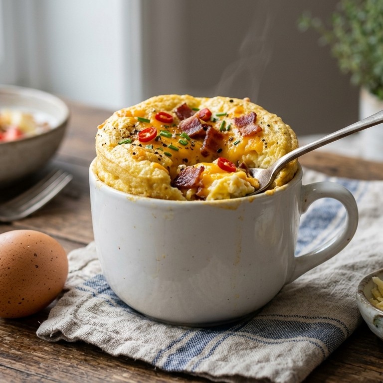 Omelet in mok recept