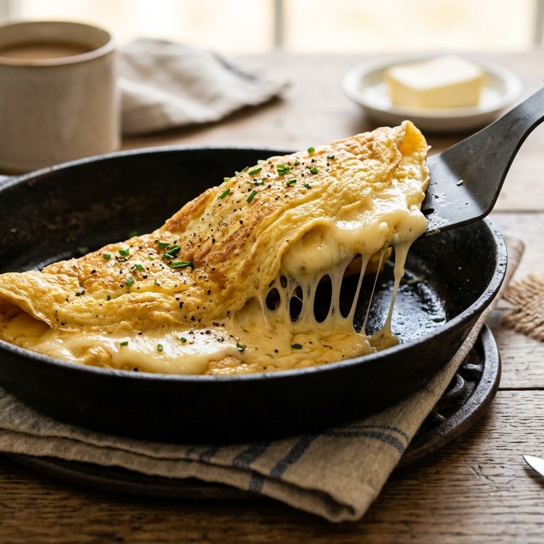 Omelet met kaas recept