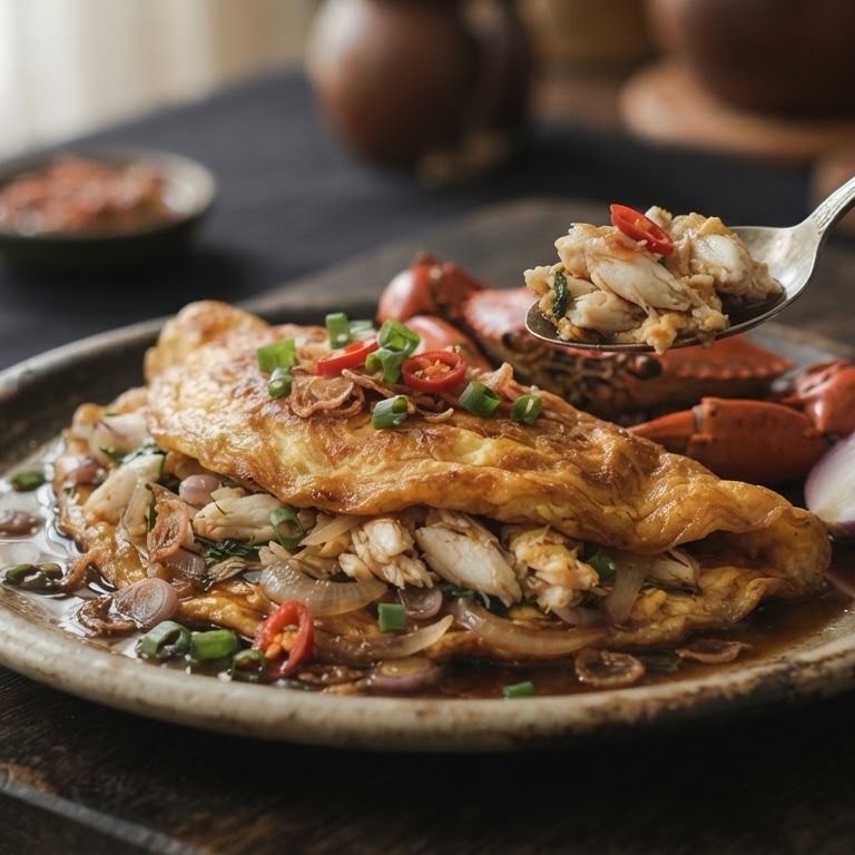 Omelet met krab recept
