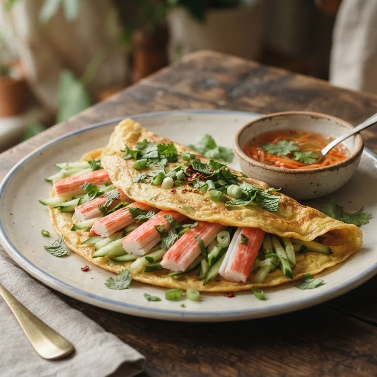 Omelet met Surimi recept