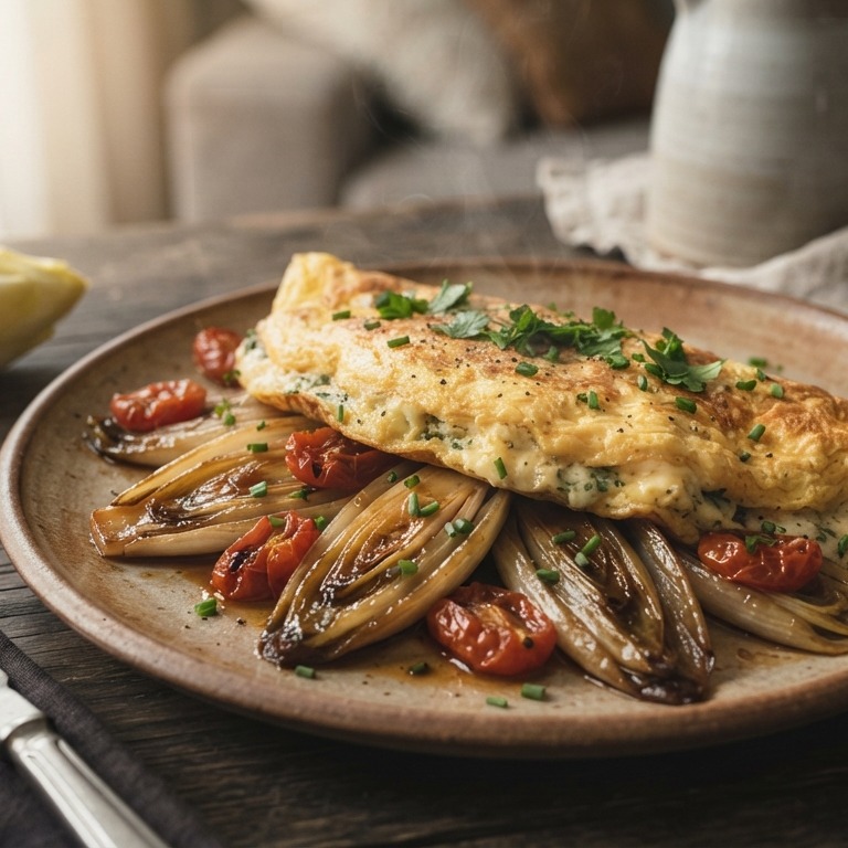 Omelet met witlof recept