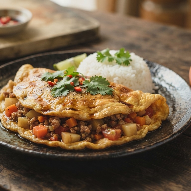Omelet puket recept