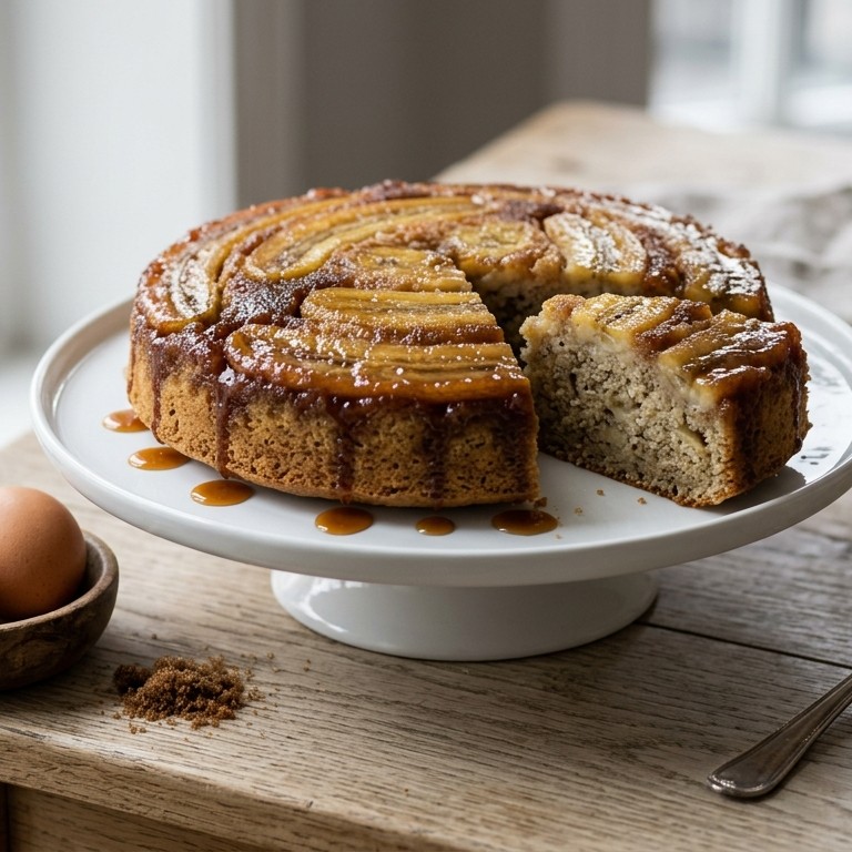 Omgekeerde bananencake recept