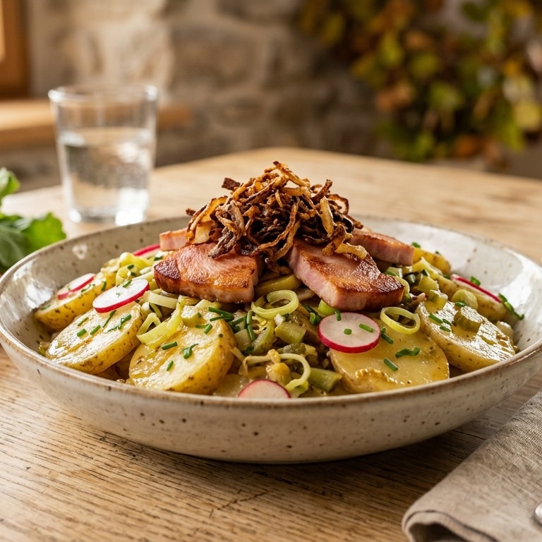 Oostenrijkse aardappelsalade recept