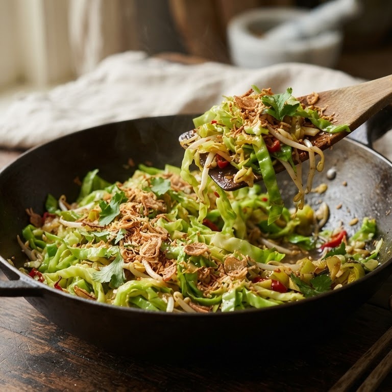 Oosterse roerbak spitskool recept