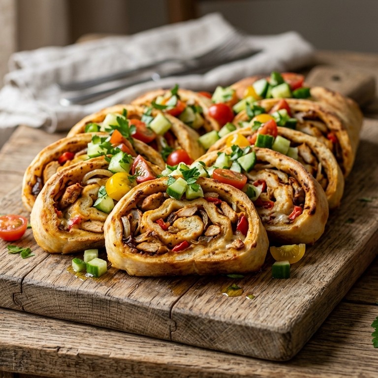 Opgerolde shoarmapizza recept