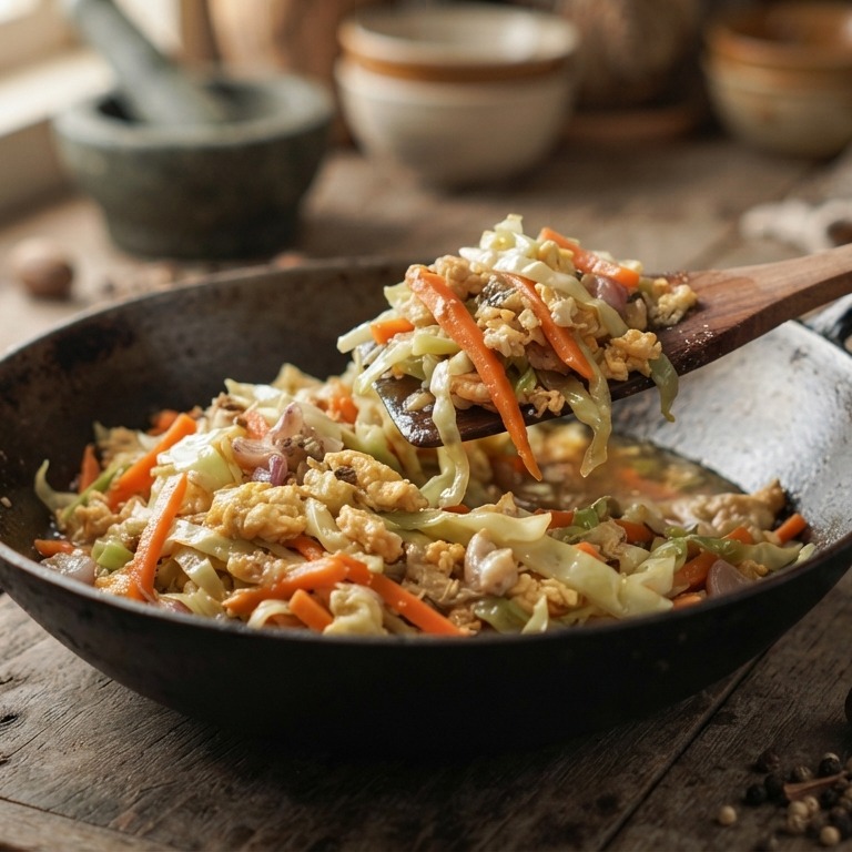 Orak arik (geroerbakte groenten en eieren op Indonesische wijze) recept