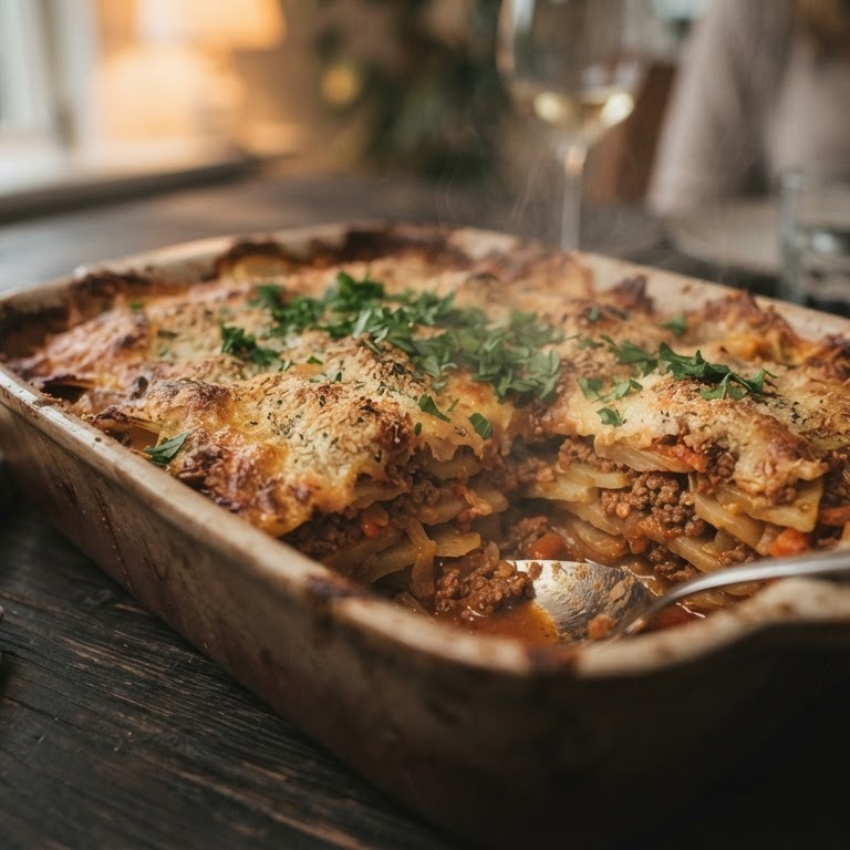 Ovenschotel met aardappelen en gehakt recept