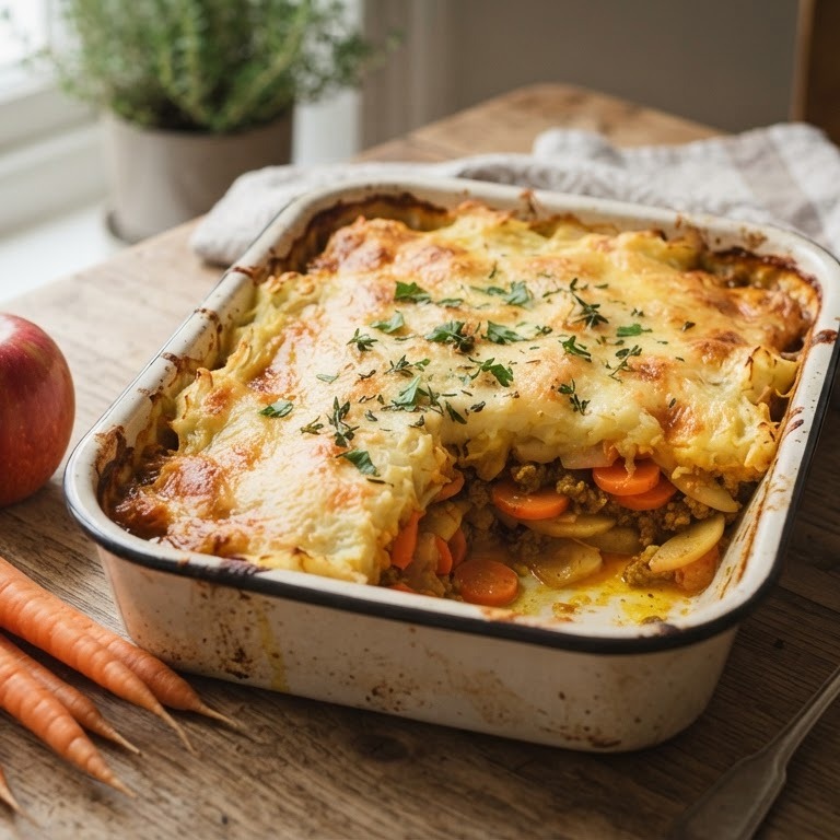 Ovenschotel  met bospeen en appel recept