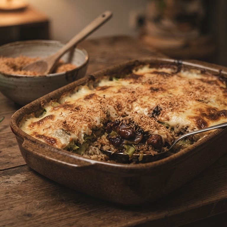 Ovenschotel met groene kool en babi ketjap recept