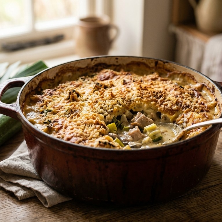 Ovenschotel met groenten en varkensvlees recept