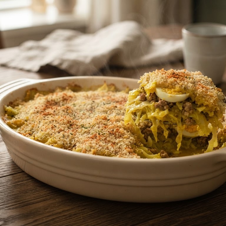 Ovenschotel met kool en kerrie recept