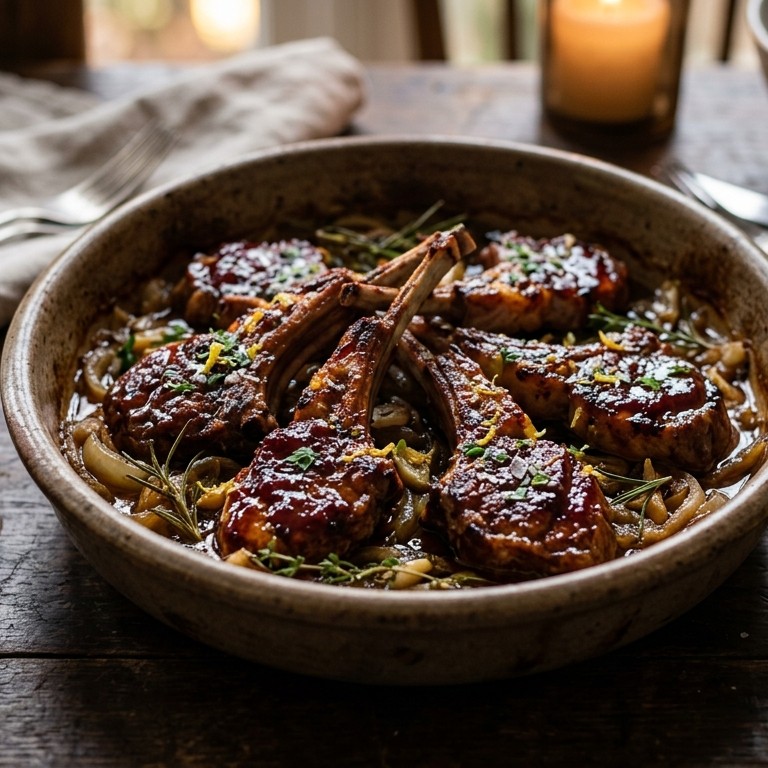 Ovenschotel met lamskarbonade recept