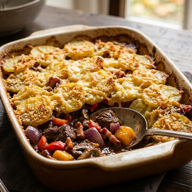 Ovenschotel met rundvlees en mango recept