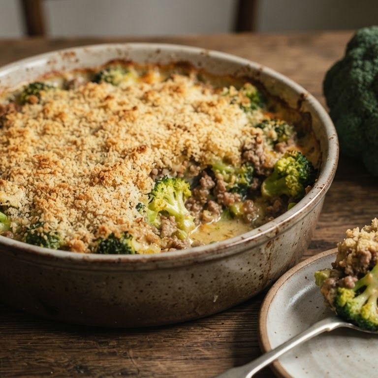 Ovenschotel van broccoli en gehakt recept
