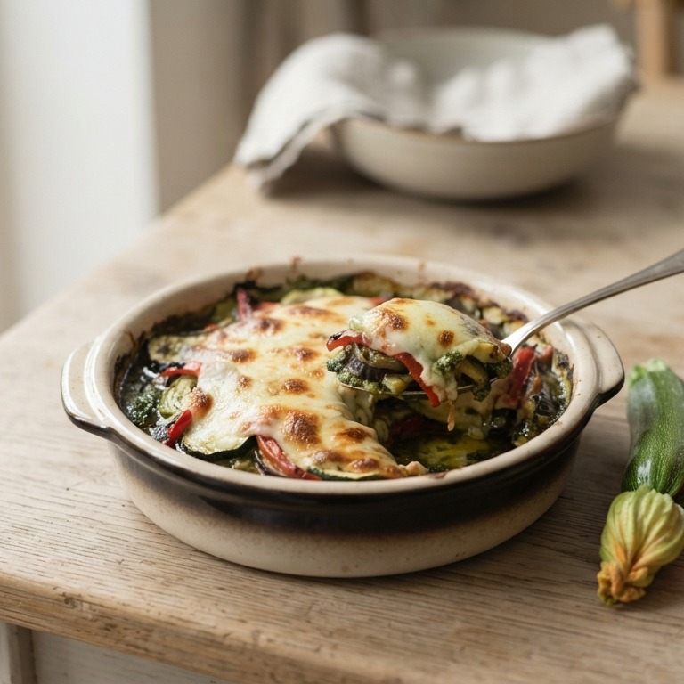 Ovenschoteltjes met courgette en aubergine recept