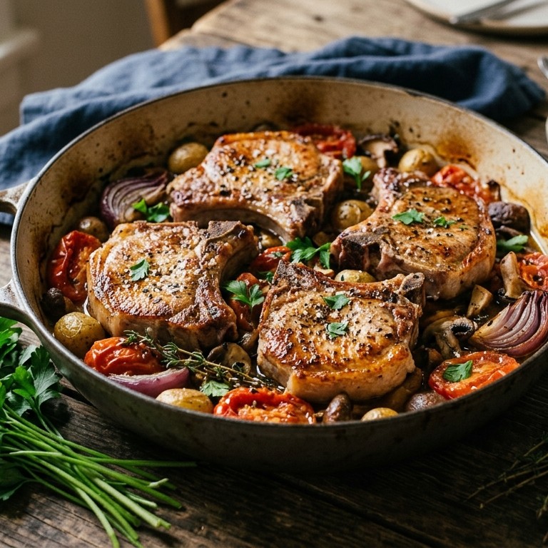 Oventomaten met ribkarbonades recept